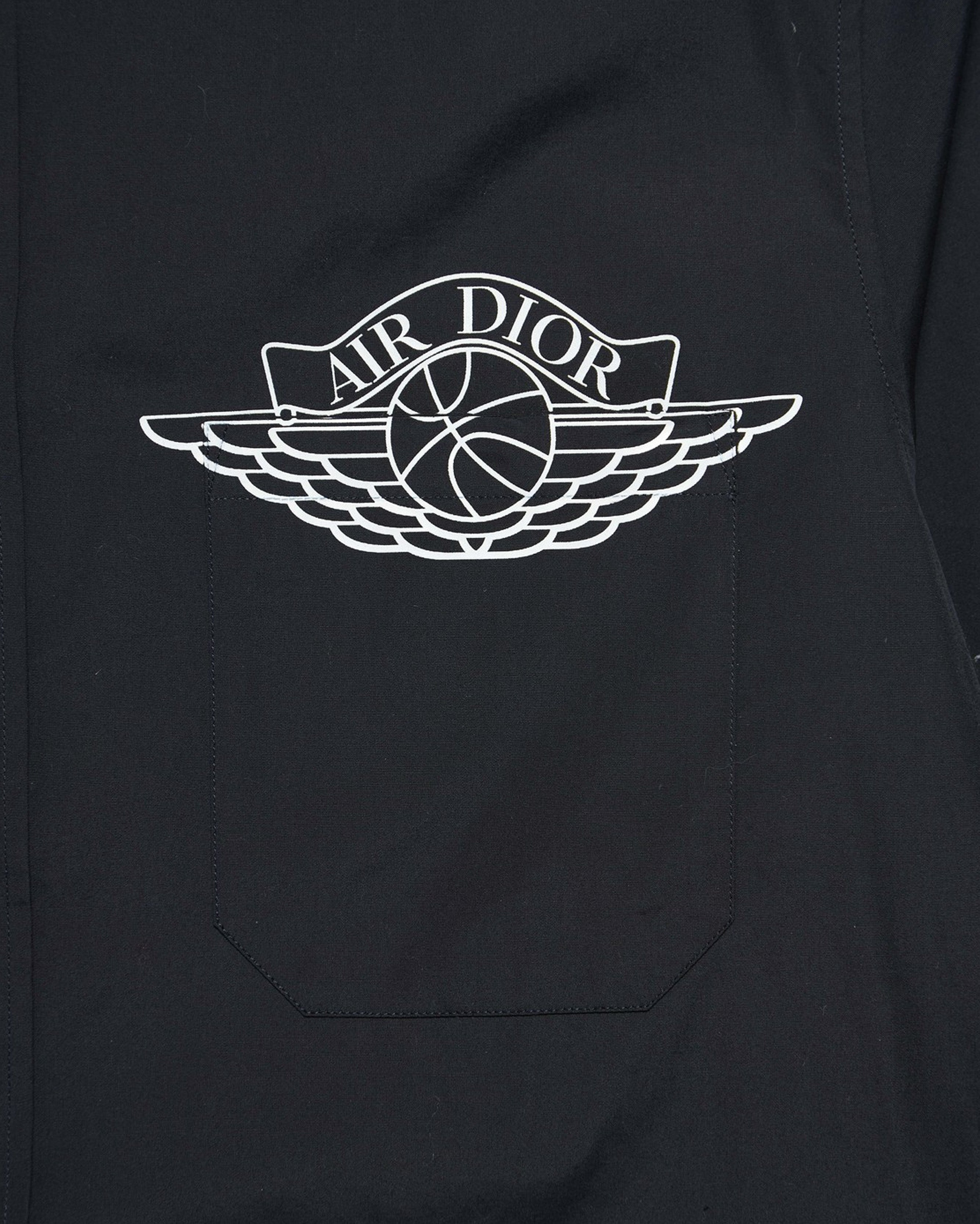 Dior Jordan Short Sleeve Button Up Shirt Navy