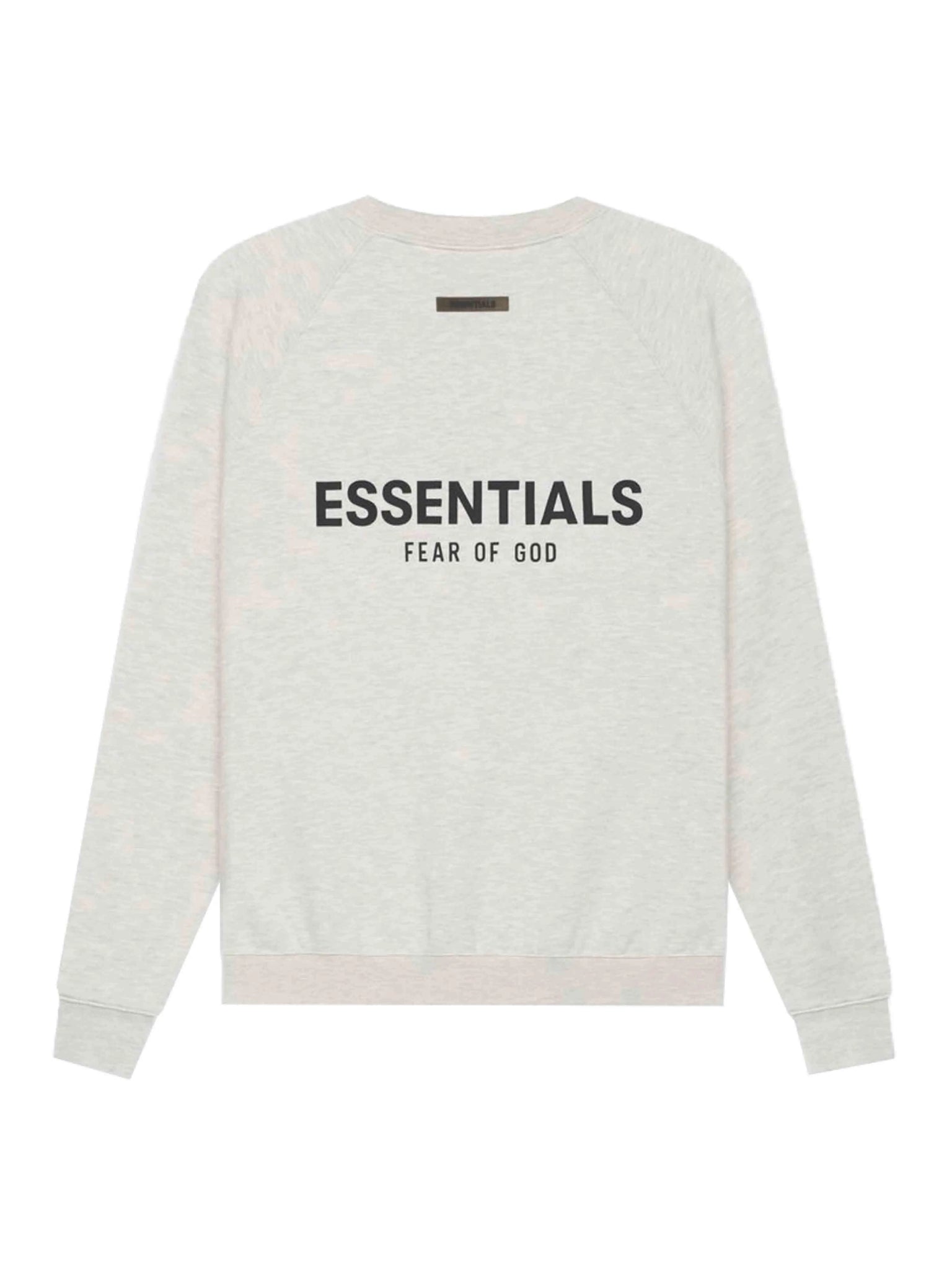 Fear Of God Essentials Back Logo Crewneck Light Heather Oatmeal [SS21] Prior