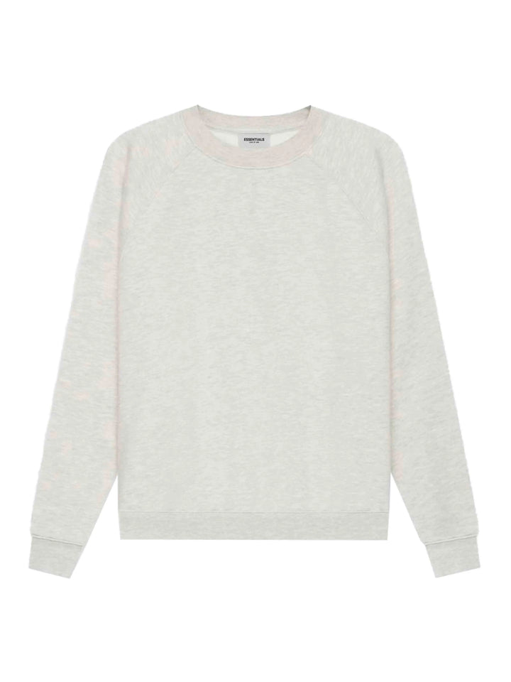 Fear Of God Essentials Back Logo Crewneck Light Heather Oatmeal [SS21] Prior