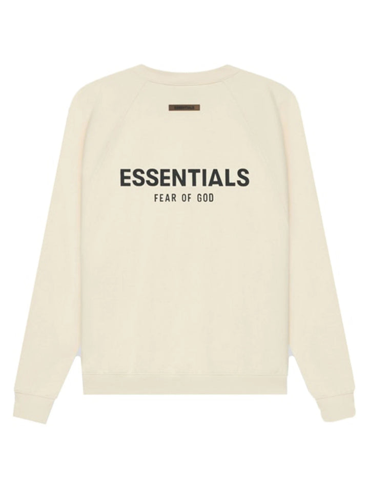 Fear Of God Essentials Back Logo Pullover Crewneck  Cream/Buttercream [SS21] Prior