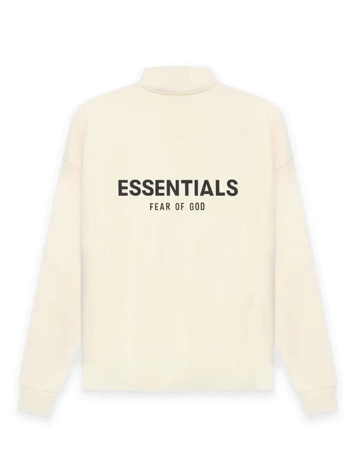 Fear Of God Essentials Back Logo Pullover Mockneck Half Zip  Cream/Buttercream [SS21] Prior