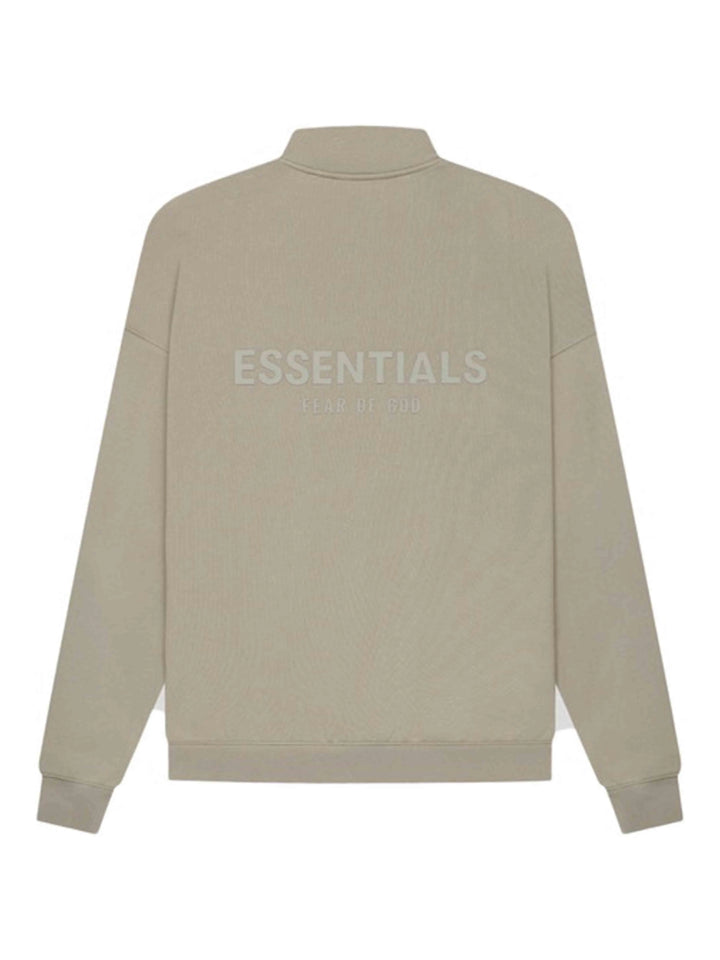 Fear Of God Essentials Back Logo Pullover Mockneck Half Zip Moss/Goat [SS21] Prior