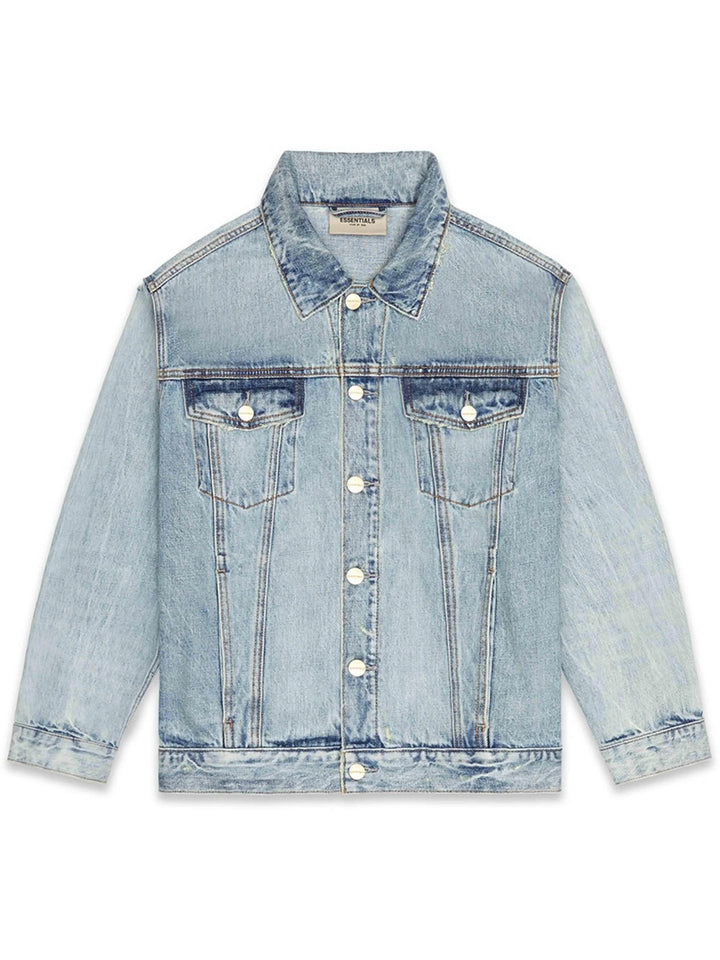 Fear Of God Essentials Denim Trucker Jacket Light Indigo [FW20] Prior