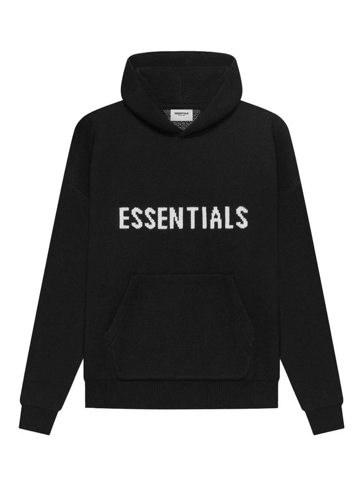 Fear Of God Essentials Knit Pullover Hoodie Black [SS21] Prior