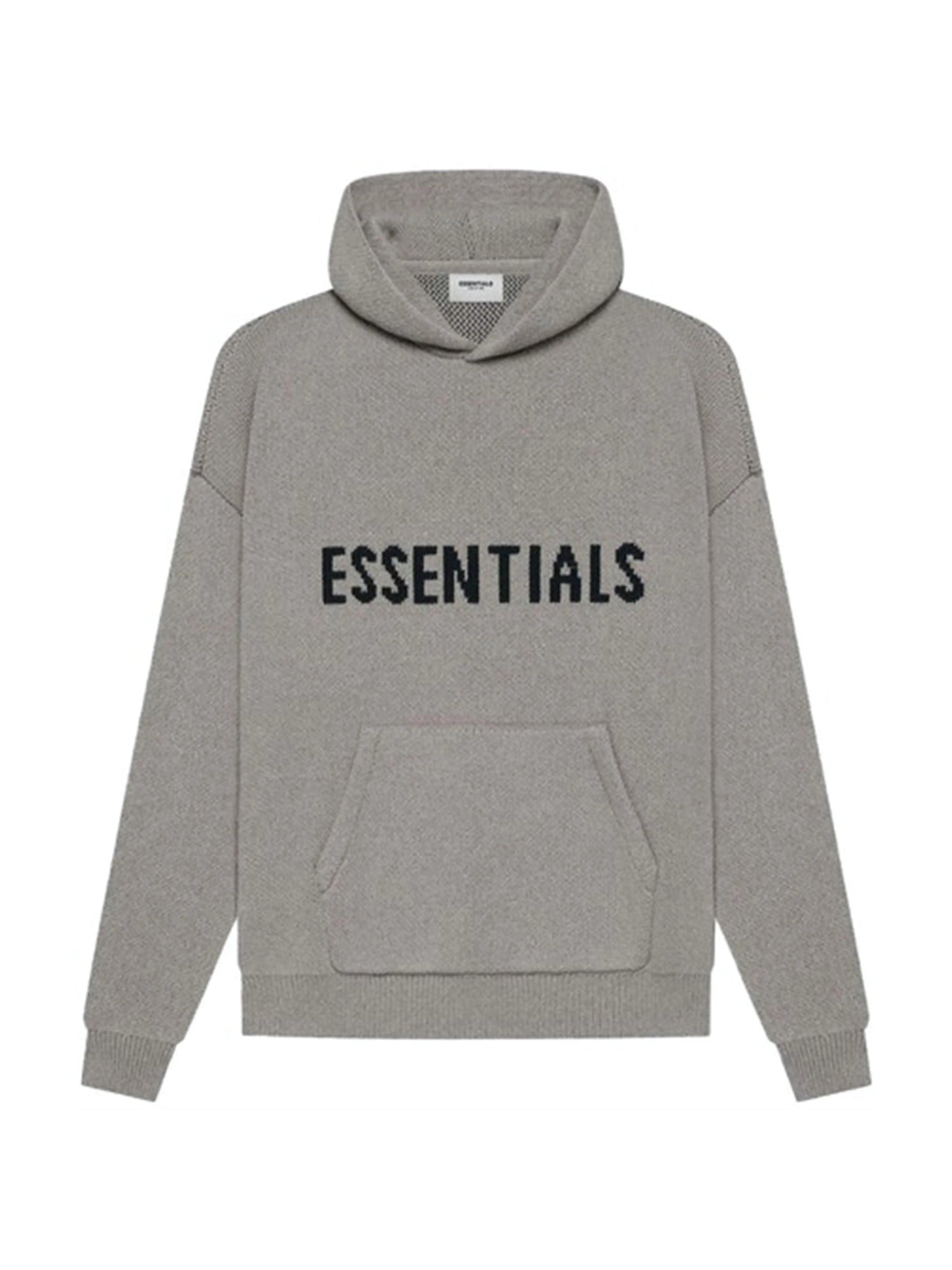 Fear Of God Essentials Knit Pullover Hoodie Dark Heather Oatmeal [SS21] Prior