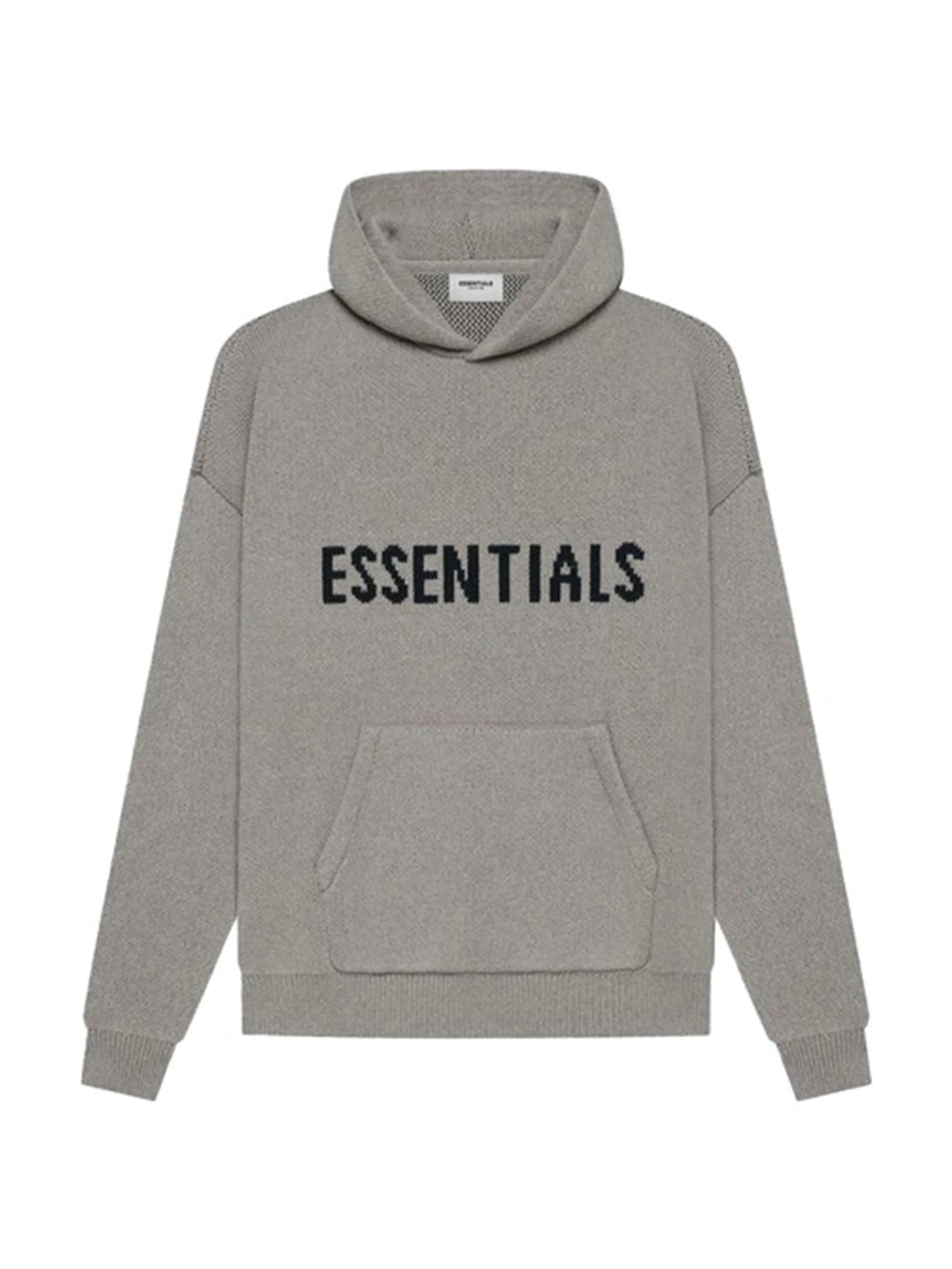 Fear Of God Essentials Knit Pullover Hoodie Dark Heather Oatmeal [SS21] Prior