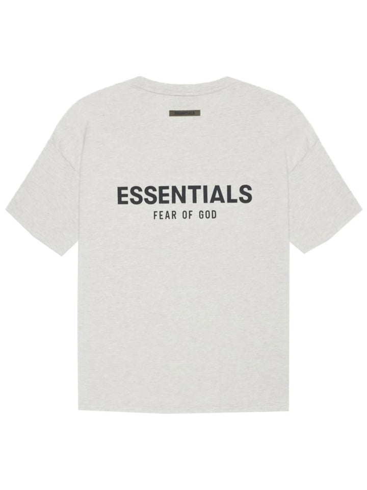 Fear of God Essentials Back Logo Boxy Tee Light Heather/Oatmeal [SS21] Prior