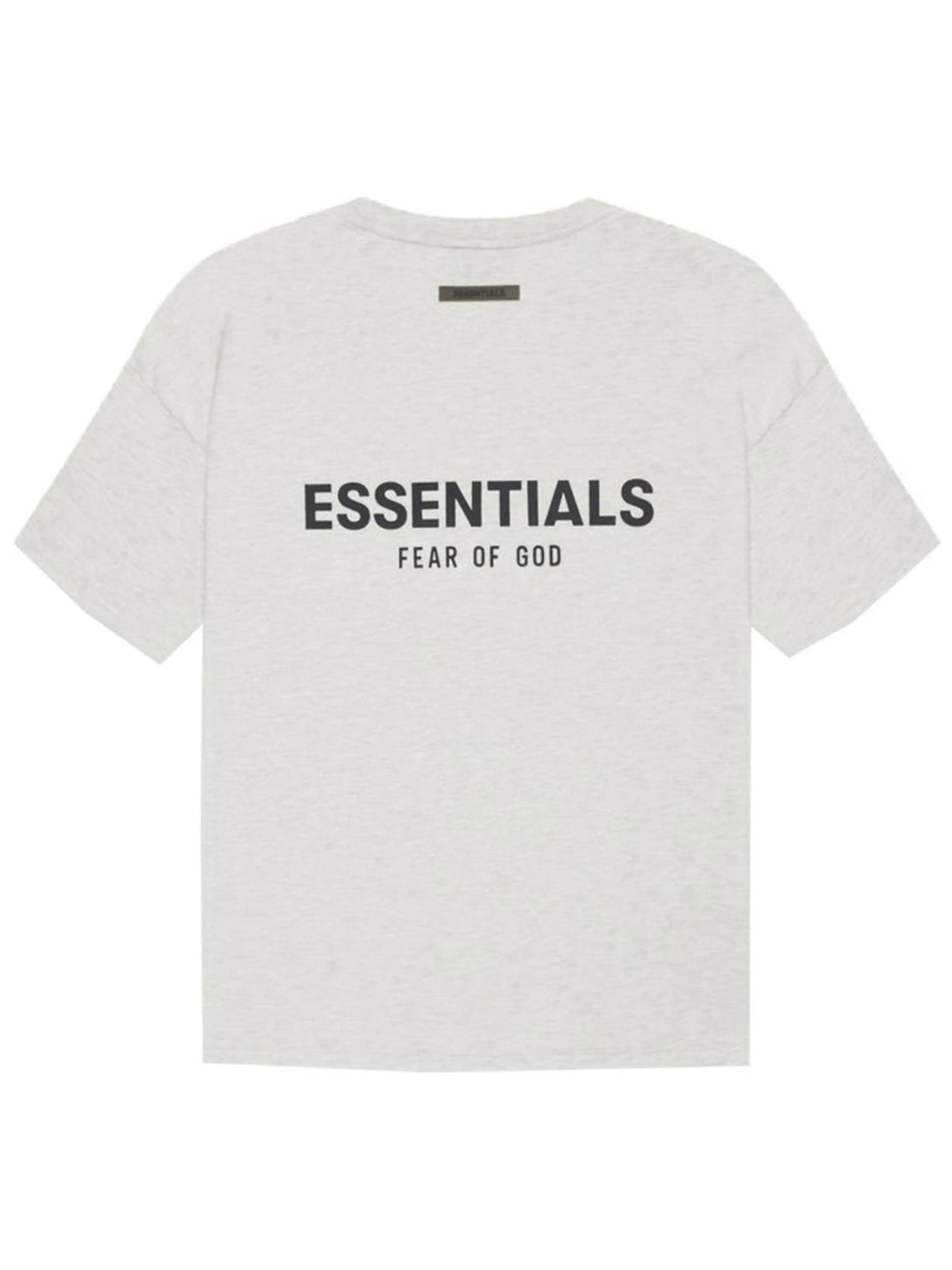 Fear of God Essentials Back Logo Boxy Tee Light Heather/Oatmeal [SS21] Prior