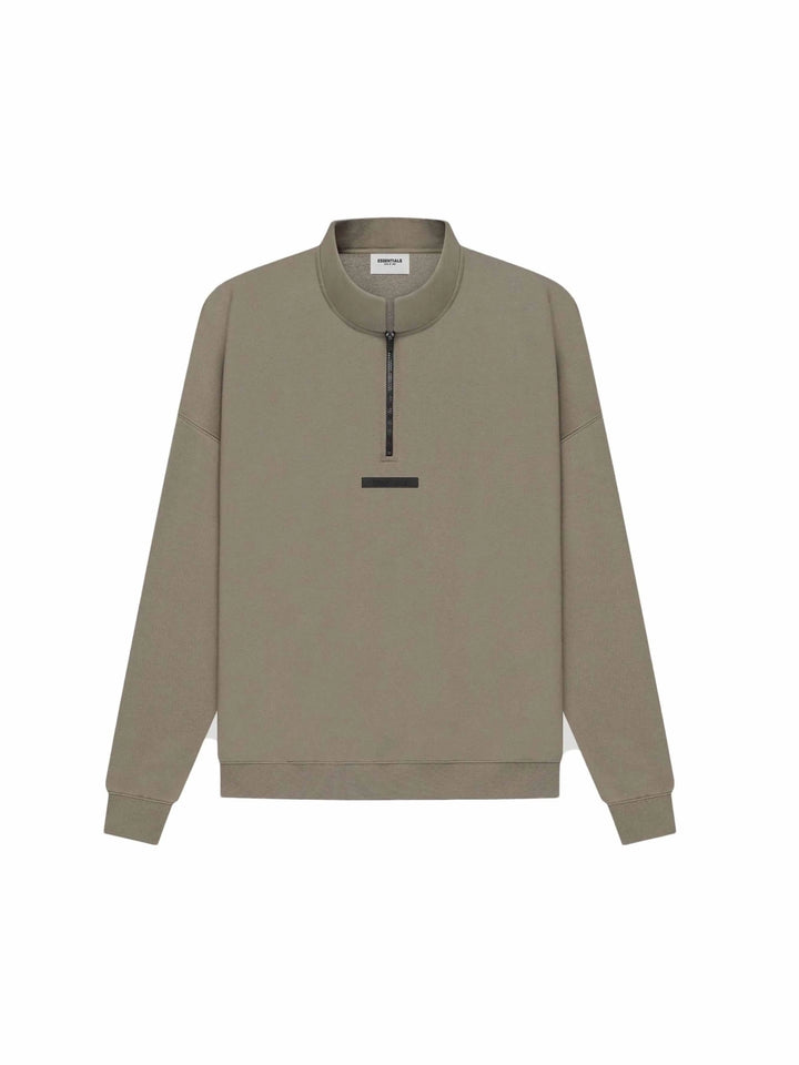 Fear of God Essentials Half Zip Sweater Taupe Prior