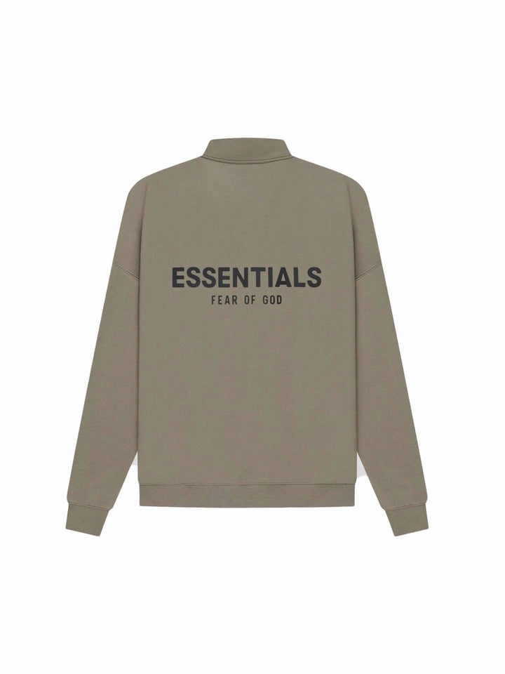 Fear of God Essentials Half Zip Sweater Taupe Prior