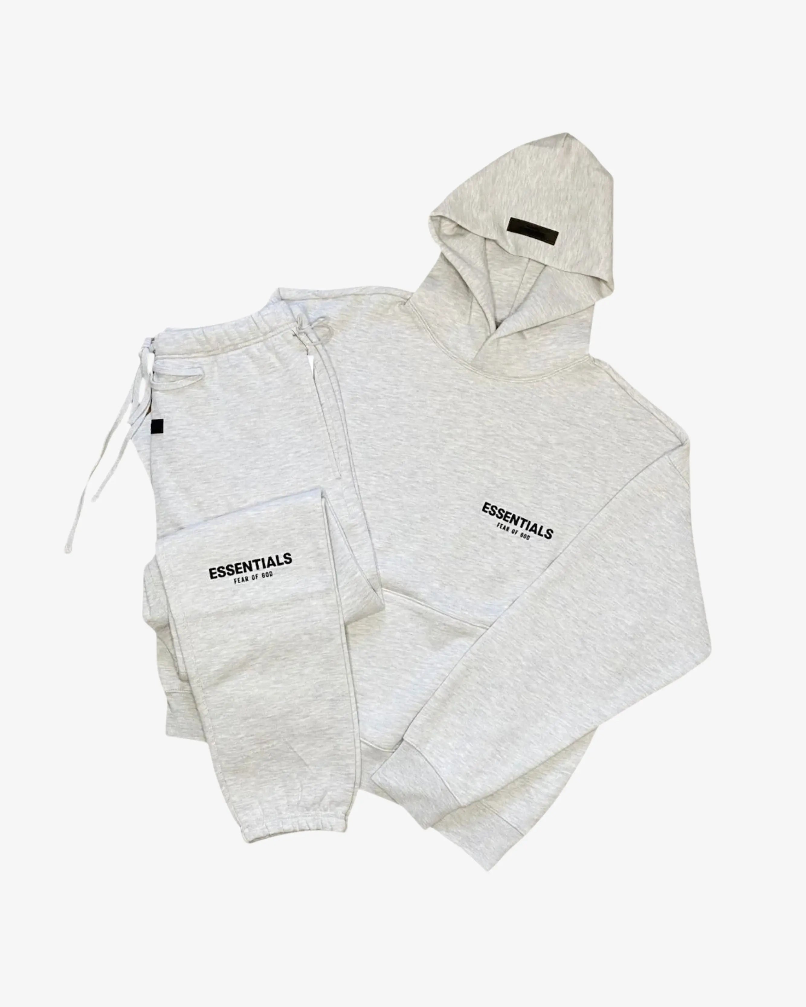 パーカー・フーディ SS20 FEAR OF GOD ESSENTIALS FULL ZIP HOODIE CREAM 3D SILICON Fear of God Essentials 3D Silicon Applique Full Zip Up