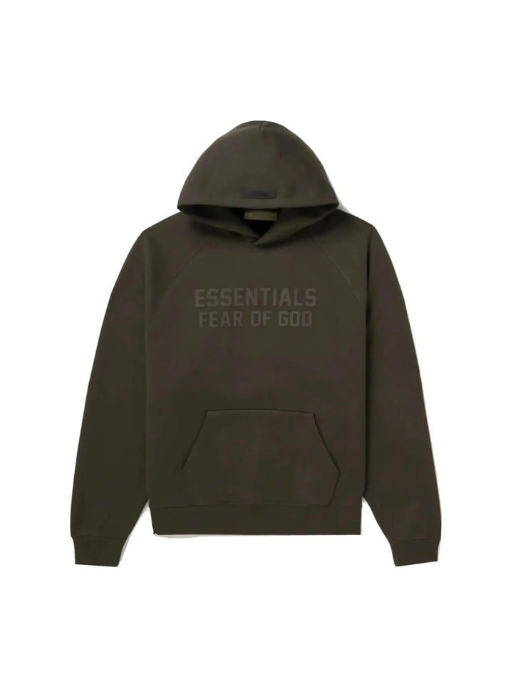 Fear of God Essentials Raglan Hoodie Gray Off Black in Auckland, New Zealand - Shop name