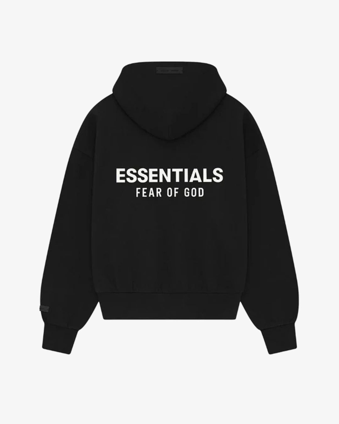 Fear of God Essentials Classic Full Zip-Up Hoodie Jet Black
