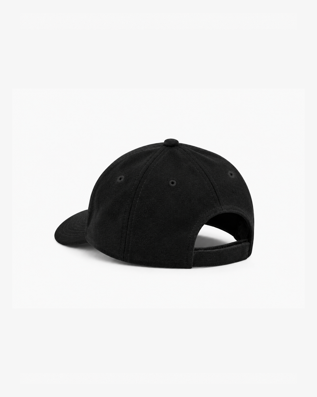 Felt Logo Wool 5 Panel Hat Black