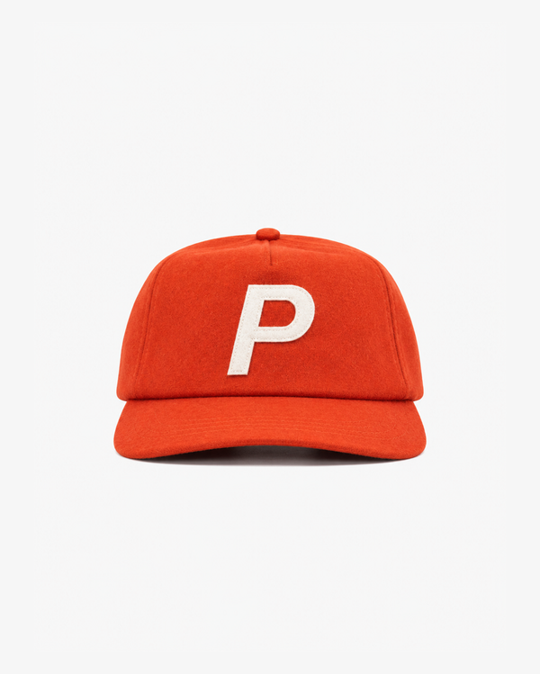 Felt Logo Wool 5 Panel Hat Orange