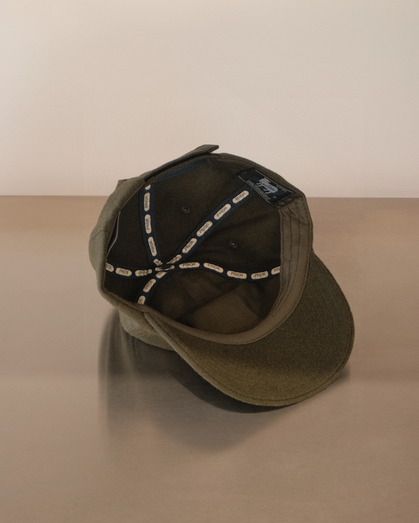 Felt Logo Wool 5 Panel Hat Olive