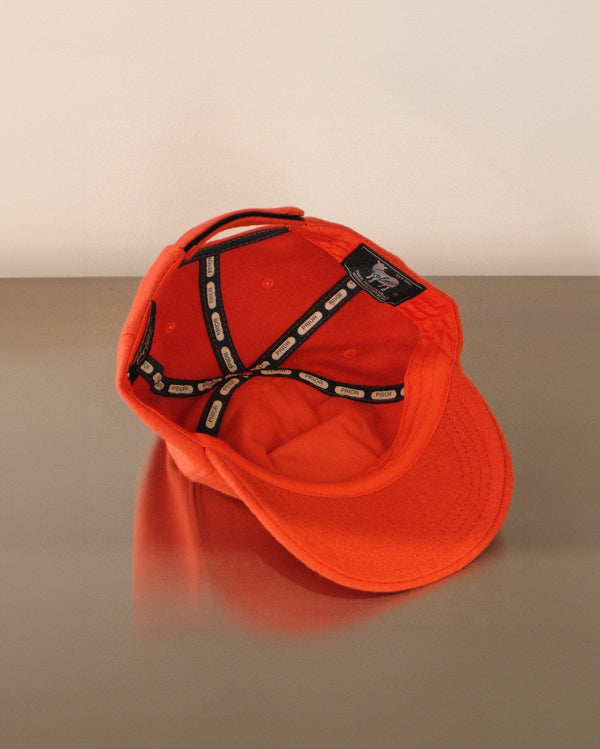 Felt Logo Wool 5 Panel Hat Orange