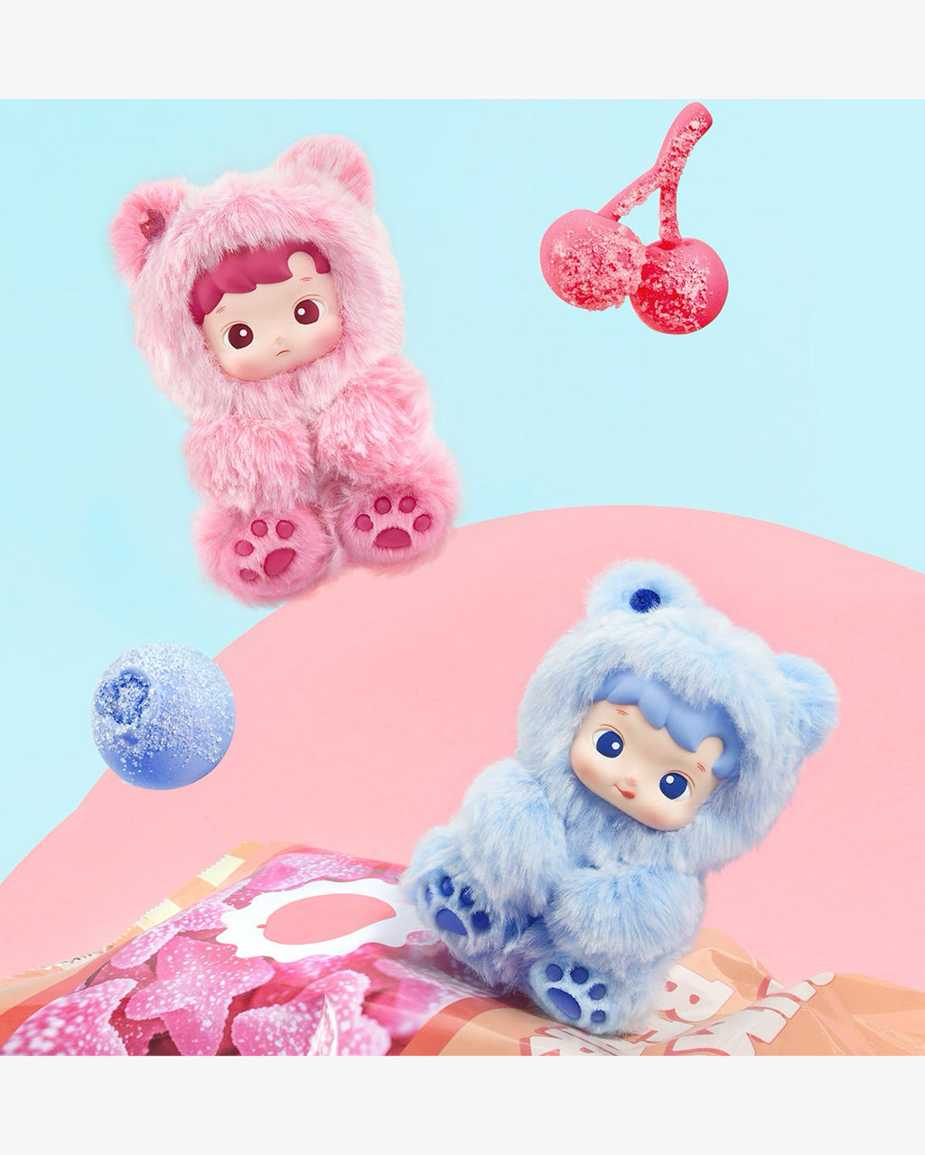 Pop Mart HACIPUPU Gummy Bear Series Vinyl Plush Pendant Sealed Case (6 Blind Box)