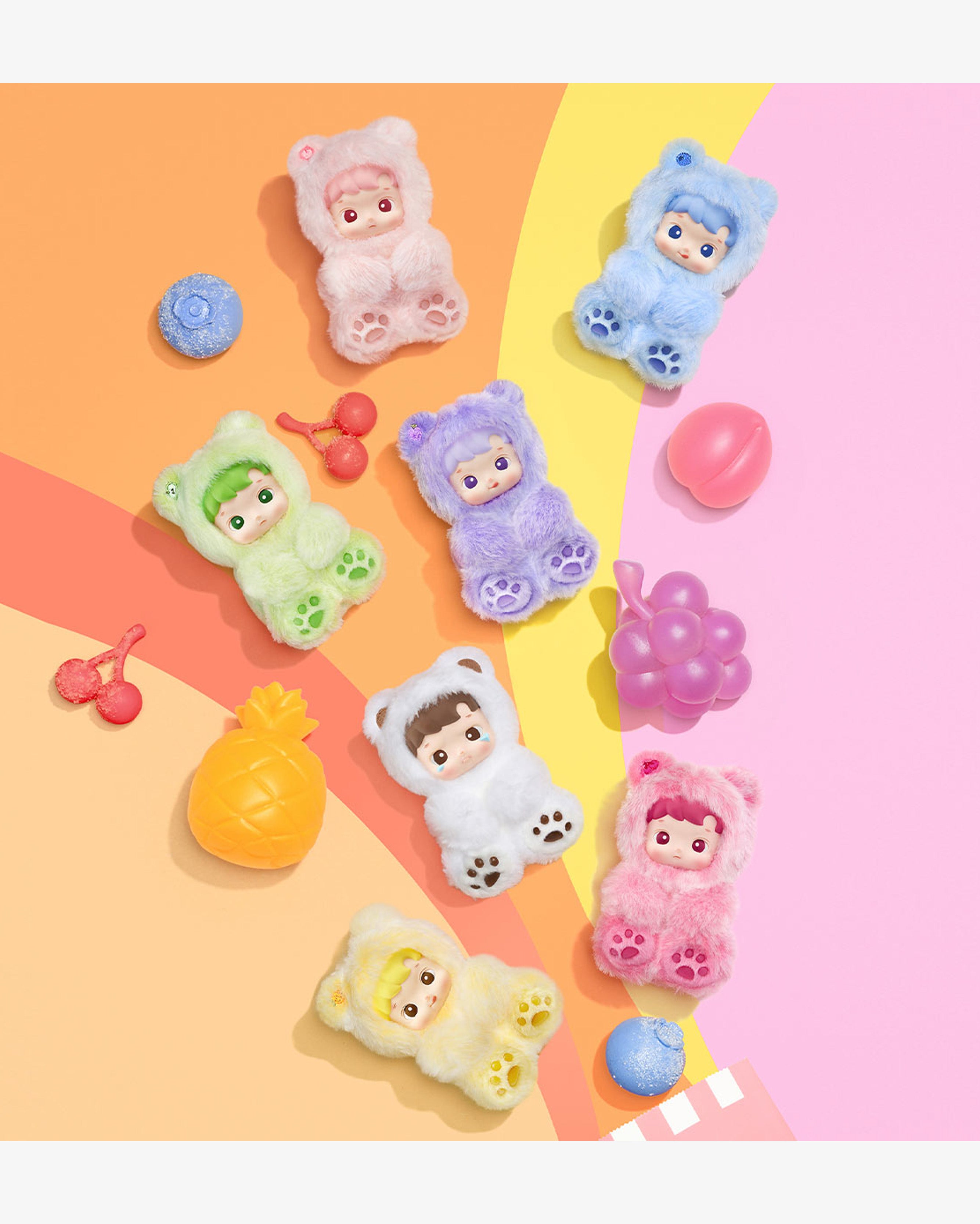 Pop Mart HACIPUPU Gummy Bear Series Vinyl Plush Pendant Sealed Case (6 Blind Box)