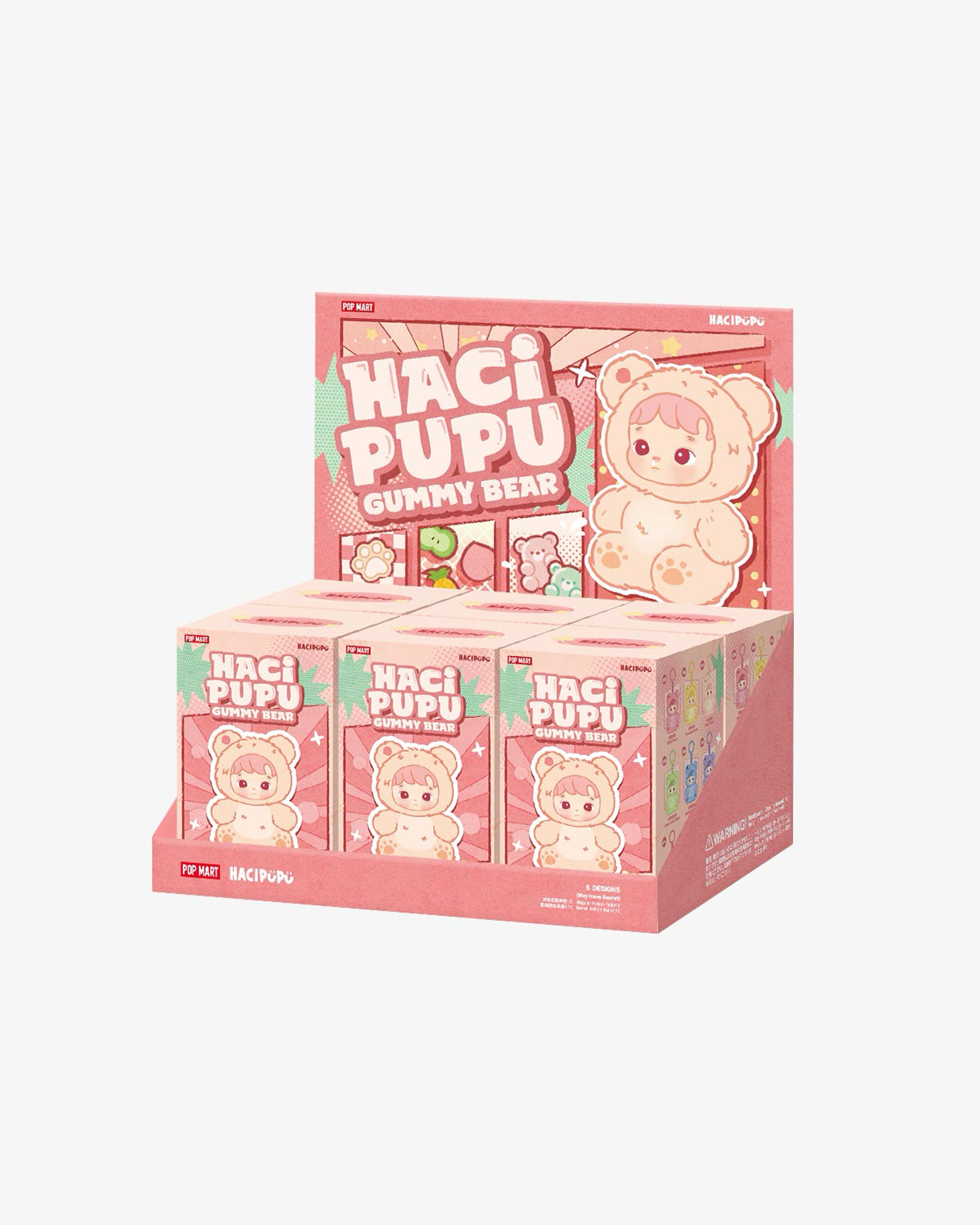 Pop Mart HACIPUPU Gummy Bear Series Vinyl Plush Pendant Sealed Case (6 Blind Box)