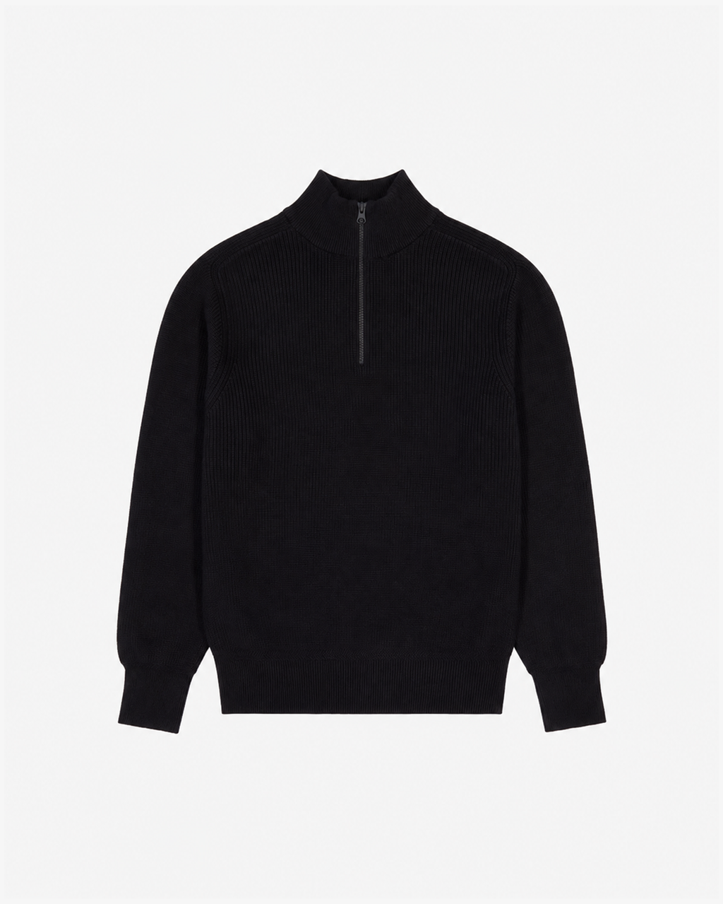 Half Zip Knit Black