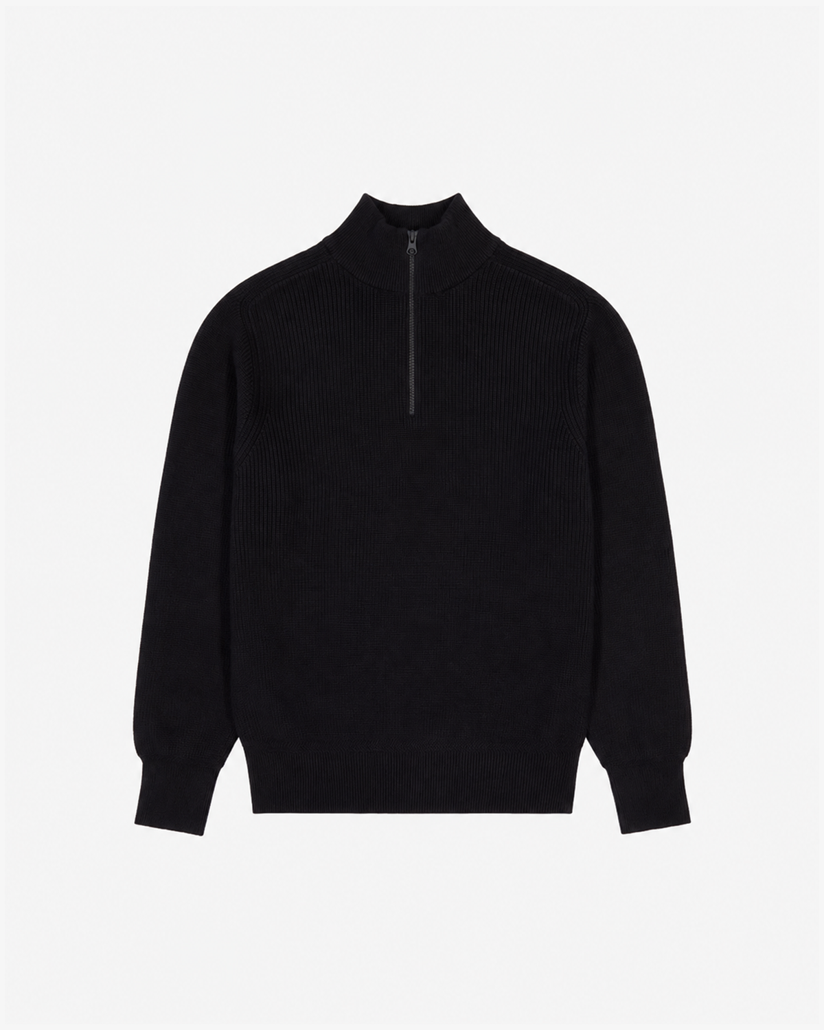 Half Zip Knit Black