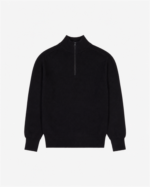 Half Zip Knit Black