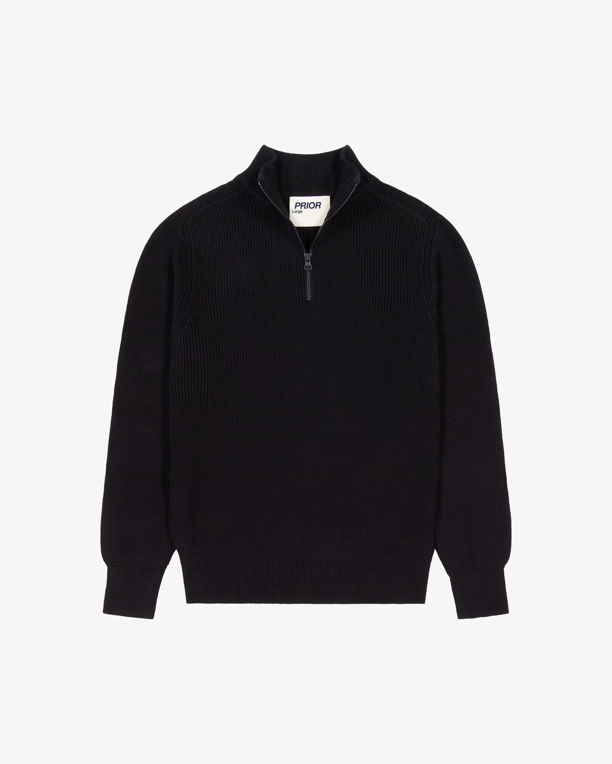 Half Zip Knit Black