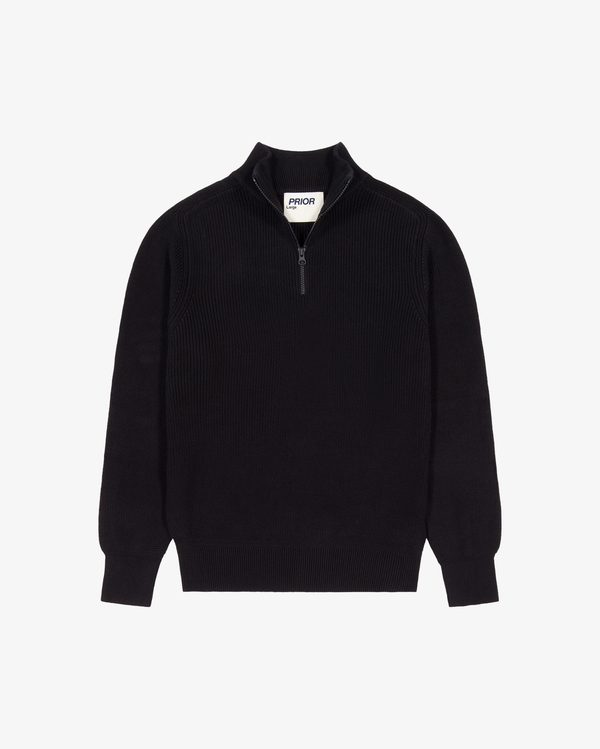 Half Zip Knit Black