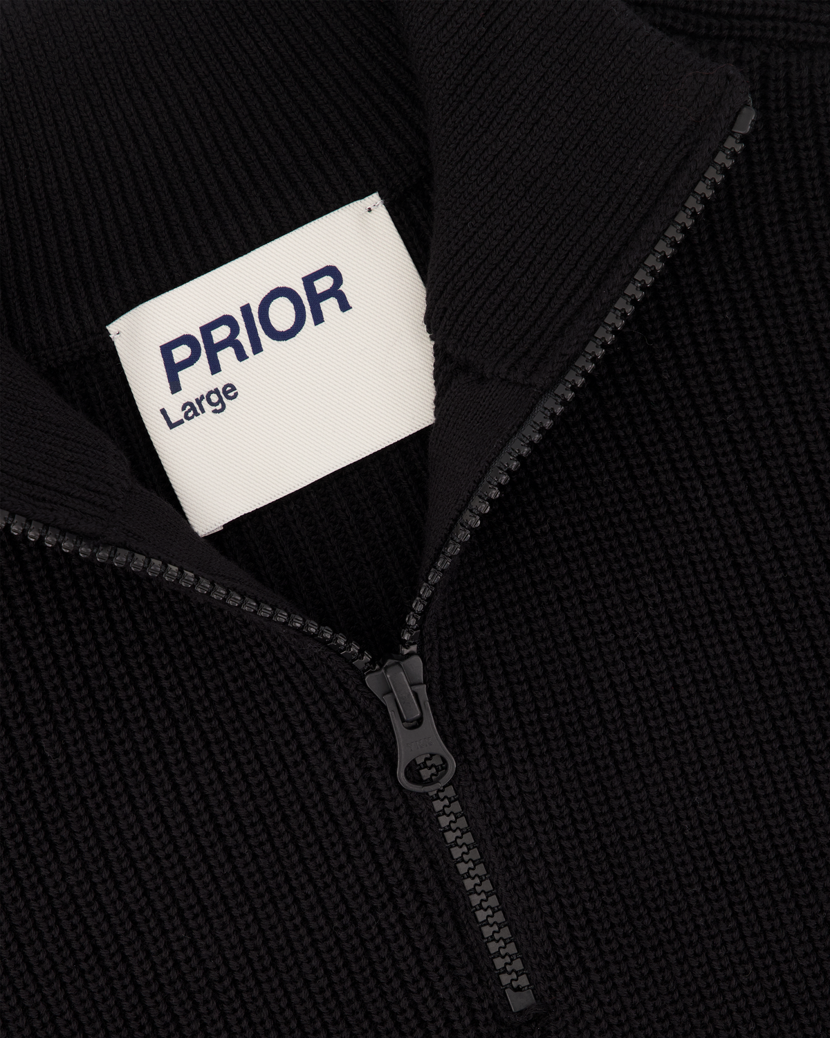 Half Zip Knit Black