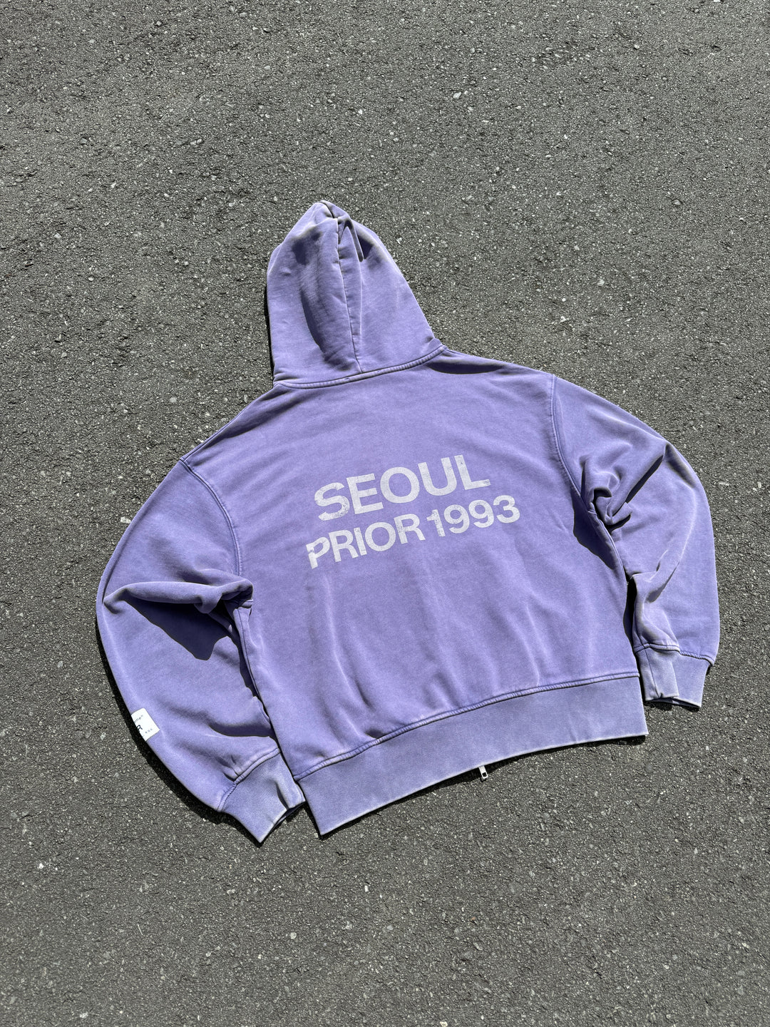 Prior Seoul Collection Double Zip-Up Hoodie Washed Navy