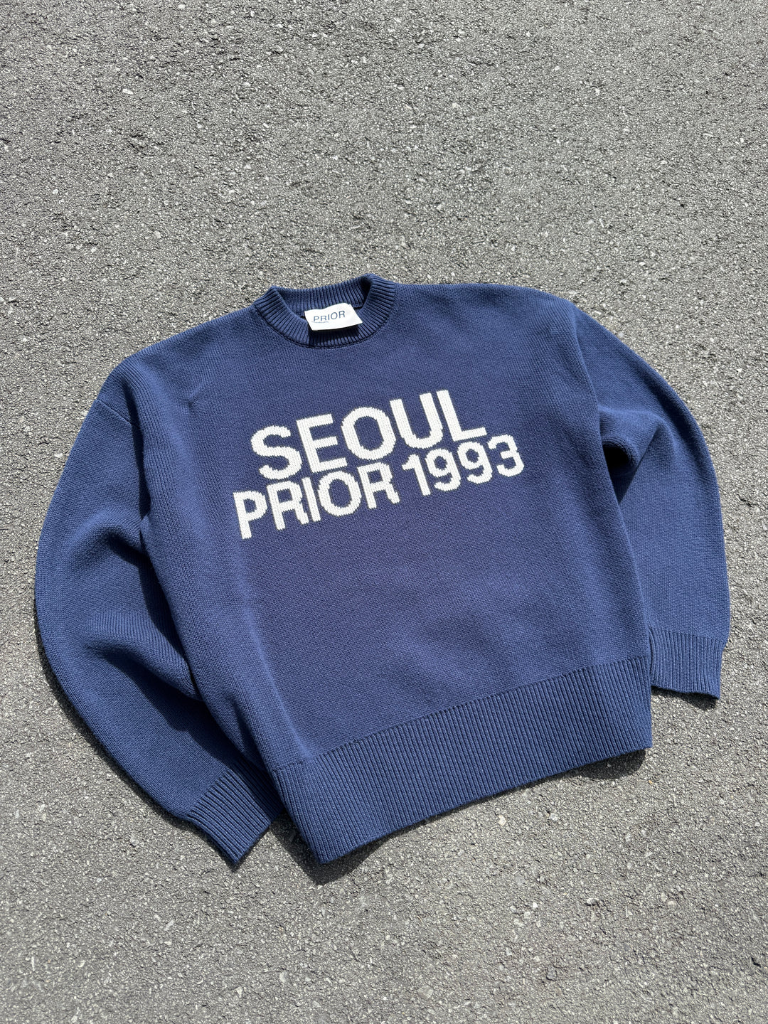 Prior Seoul Collection Organic Knitted Sweater Navy