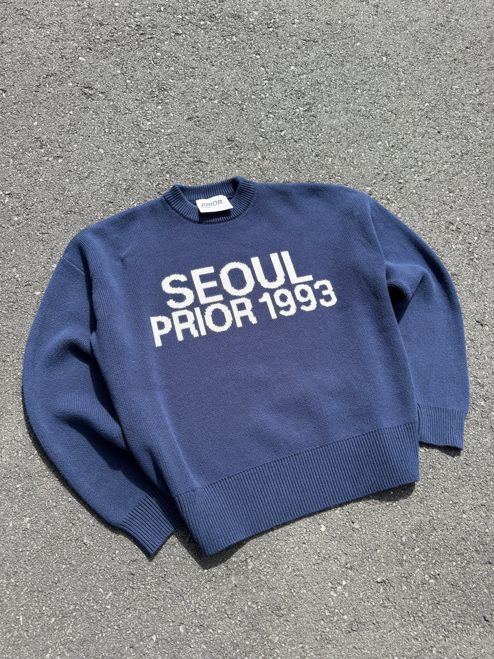 Prior Seoul Collection Organic Knitted Sweater Navy