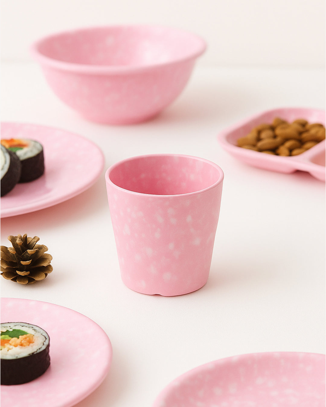 Korean Bunsik Retro Melamine Modern Cup Pink