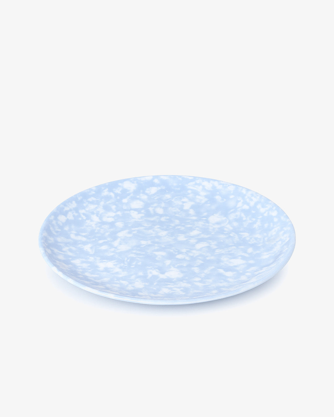 Korean Bunsik Retro Melamine Round Plate Blue
