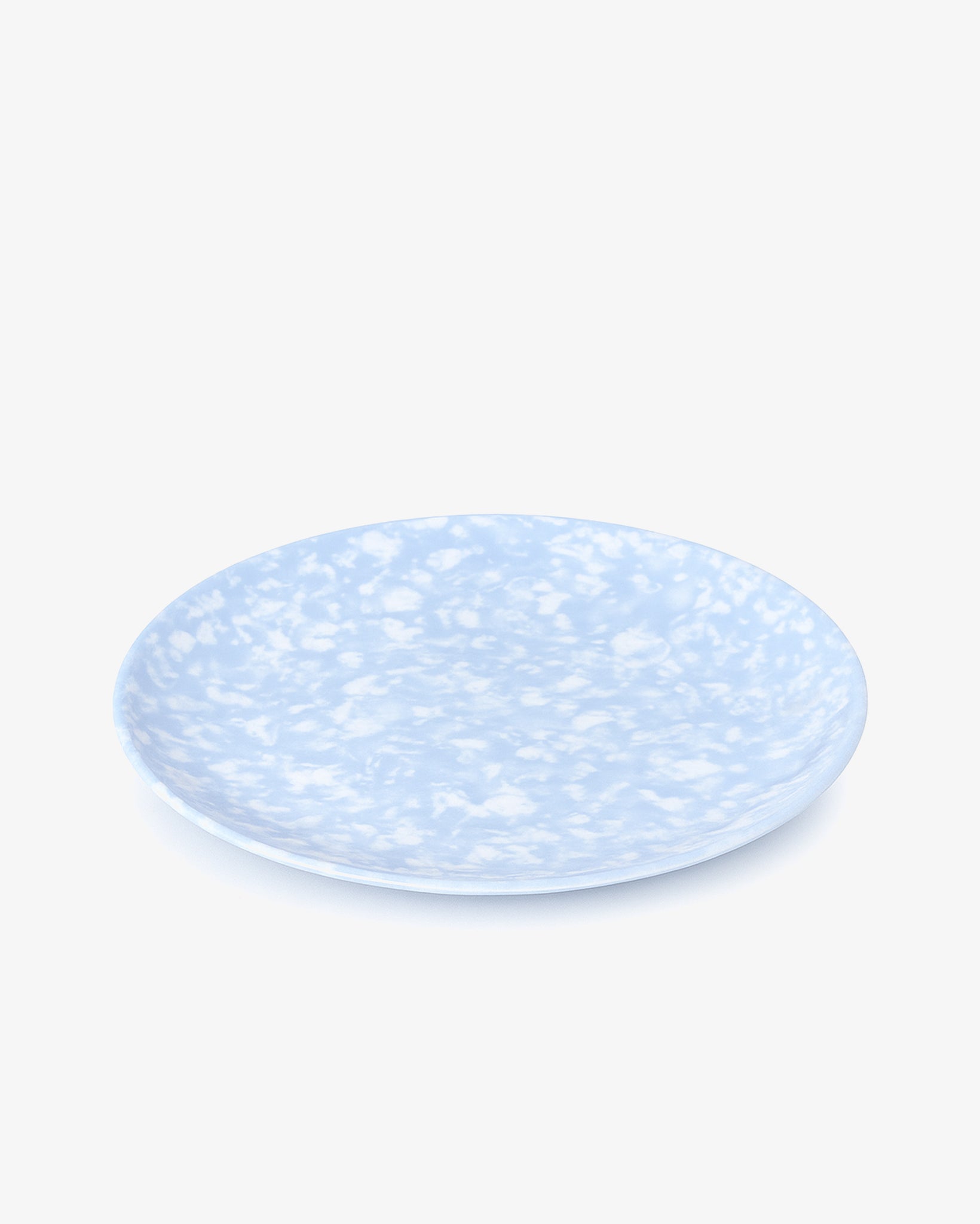 Korean Bunsik Retro Melamine Round Plate Blue