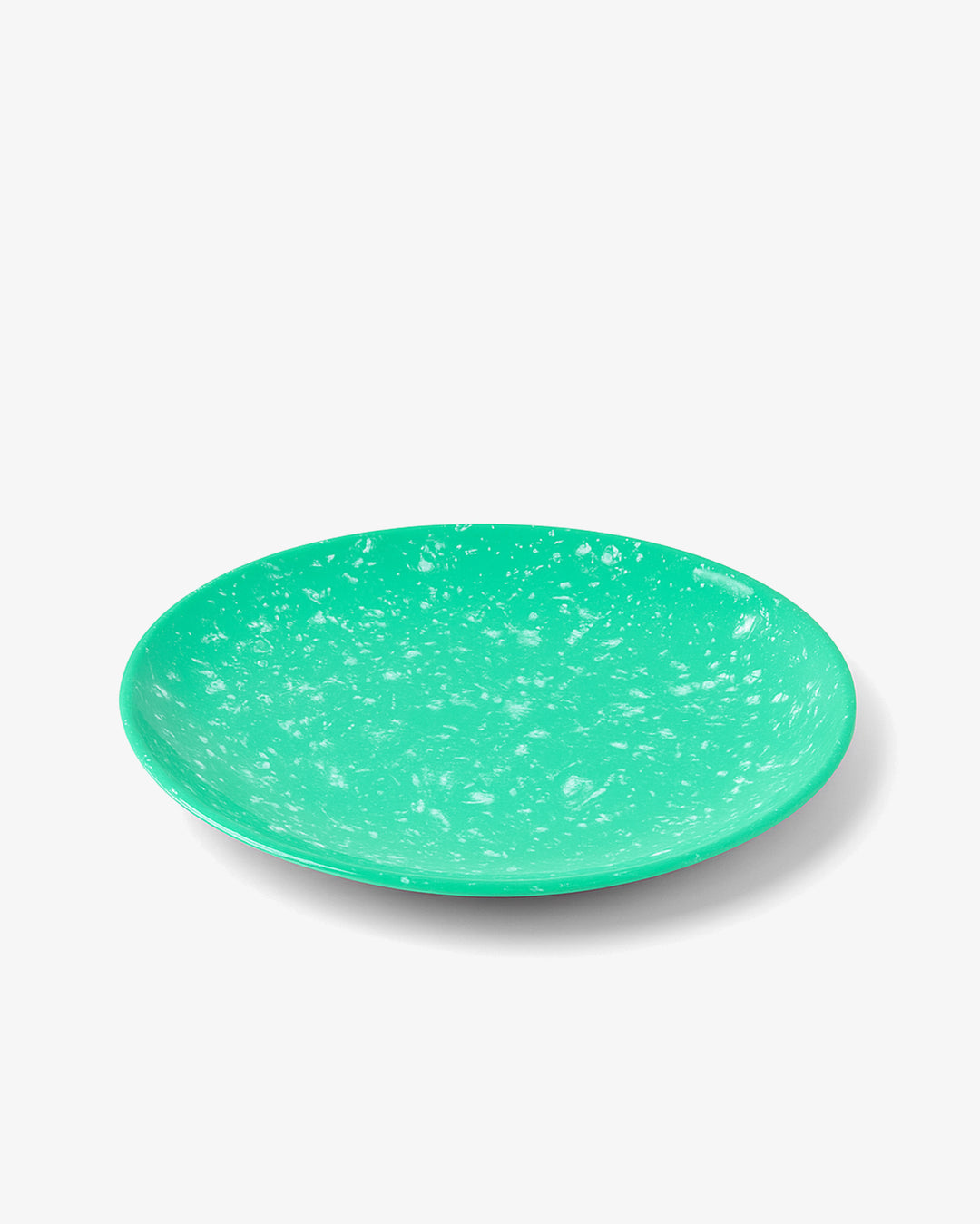 Korean Bunsik Retro Melamine Round Plate Green