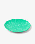 Korean Bunsik Retro Melamine Round Plate Green