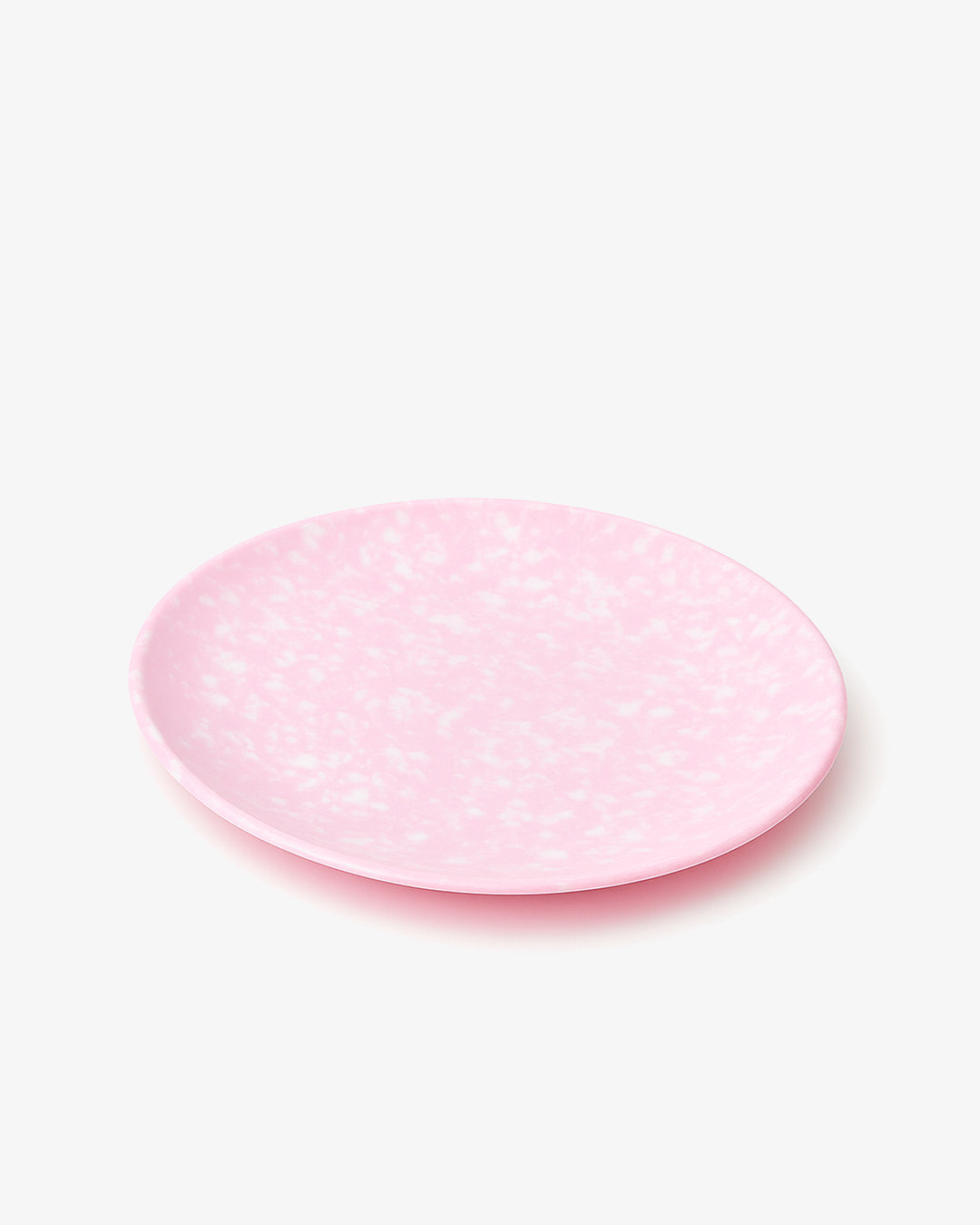 Korean Bunsik Retro Melamine Round Plate Pink