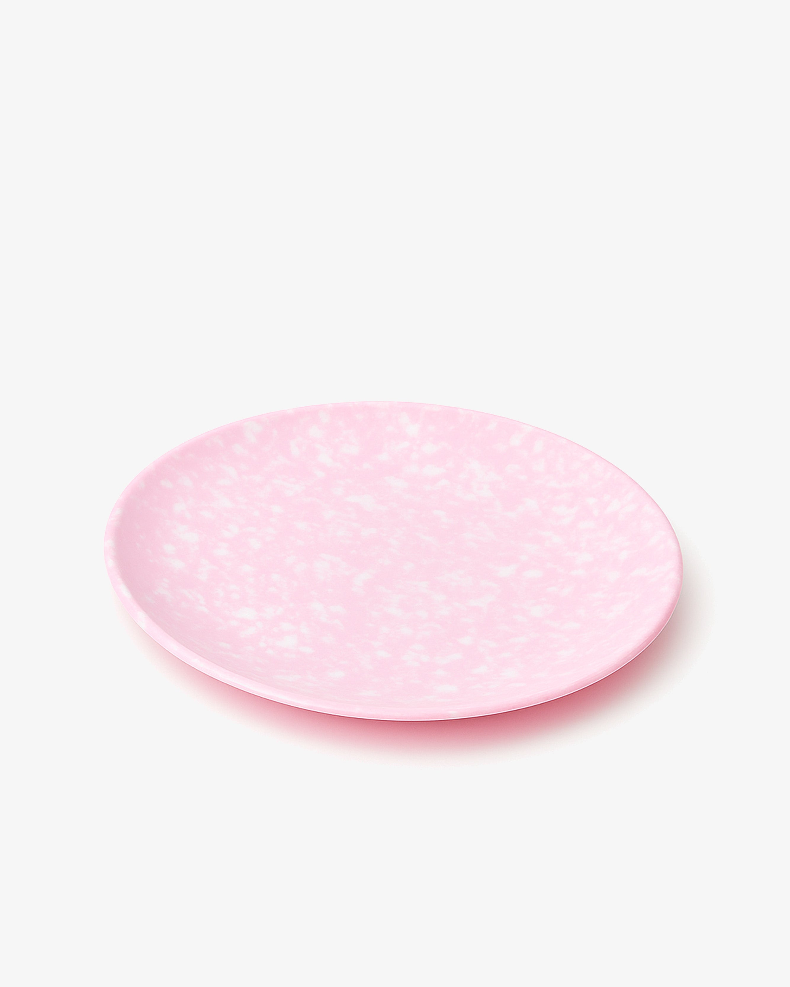 Korean Bunsik Retro Melamine Round Plate Pink