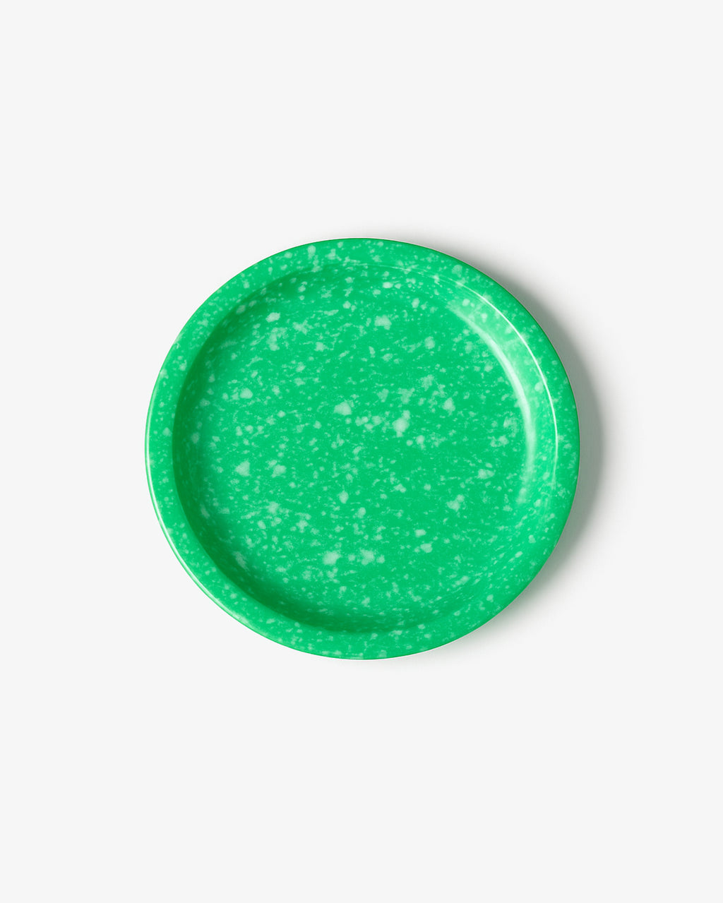 Korean Bunsik Retro Melamine Traditional Round Plate Green