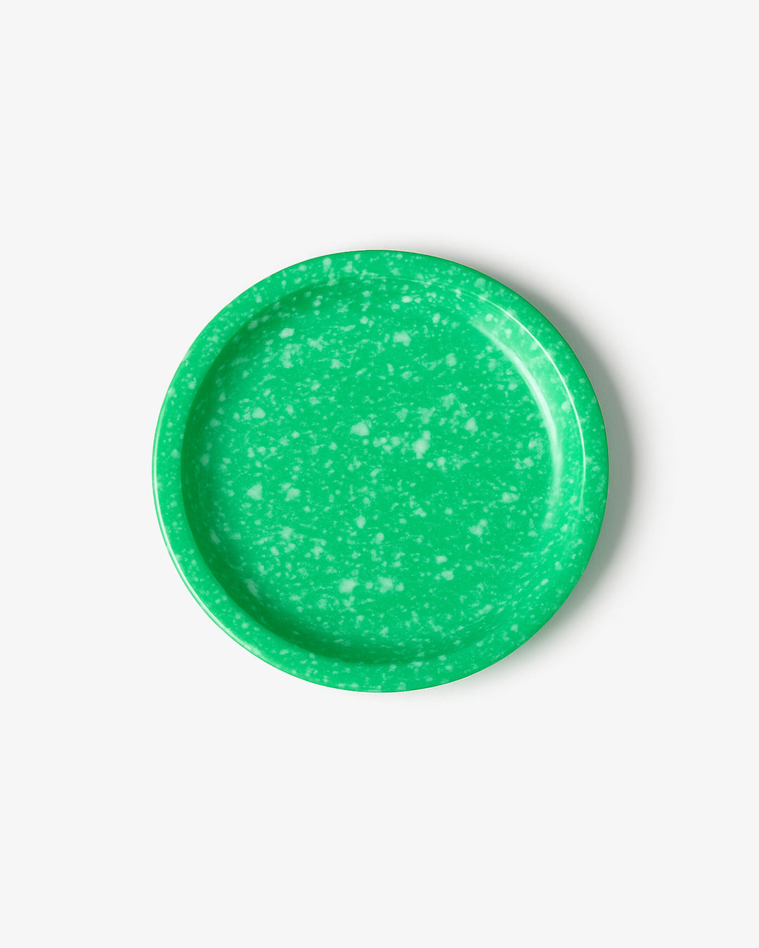 Korean Bunsik Retro Melamine Traditional Round Plate Green