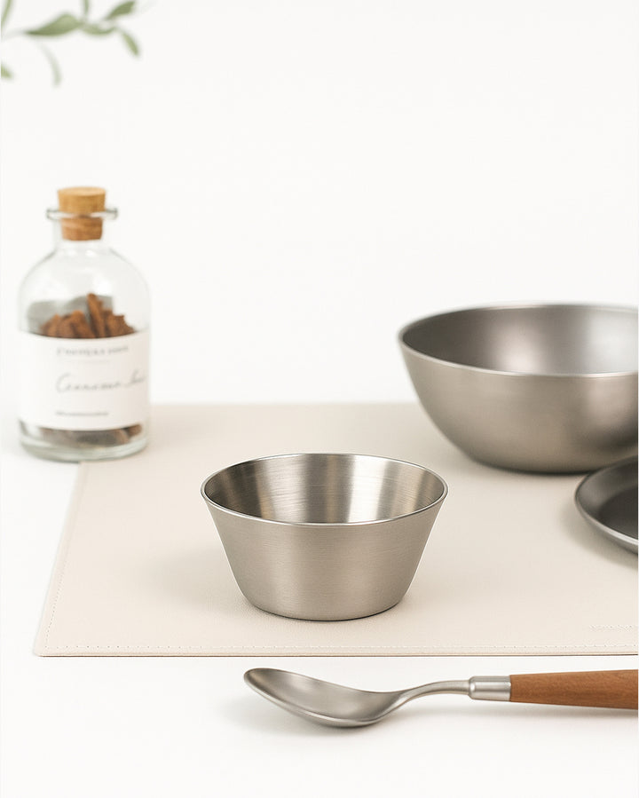 Korean Stainless Steel Sauce Bowl Medium