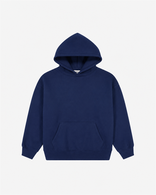 Panelled Hoodie Navy