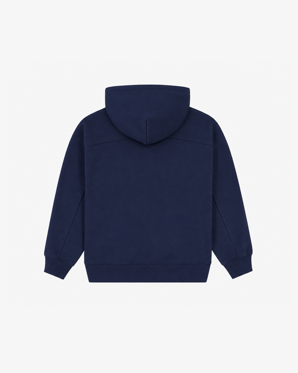 Panelled Hoodie Navy