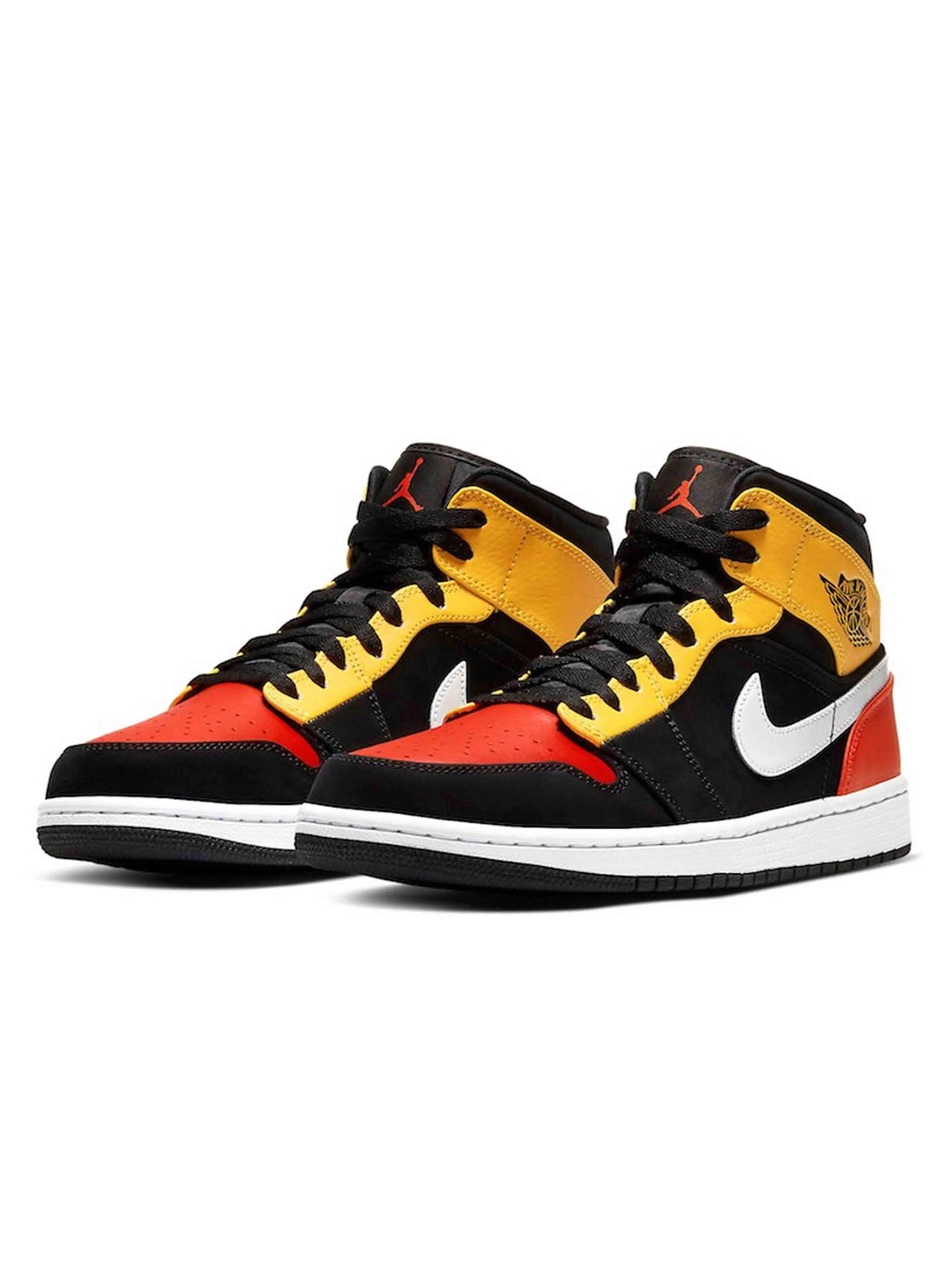 Nike Air Jordan 1 Mid Black Amarillo Orange Prior