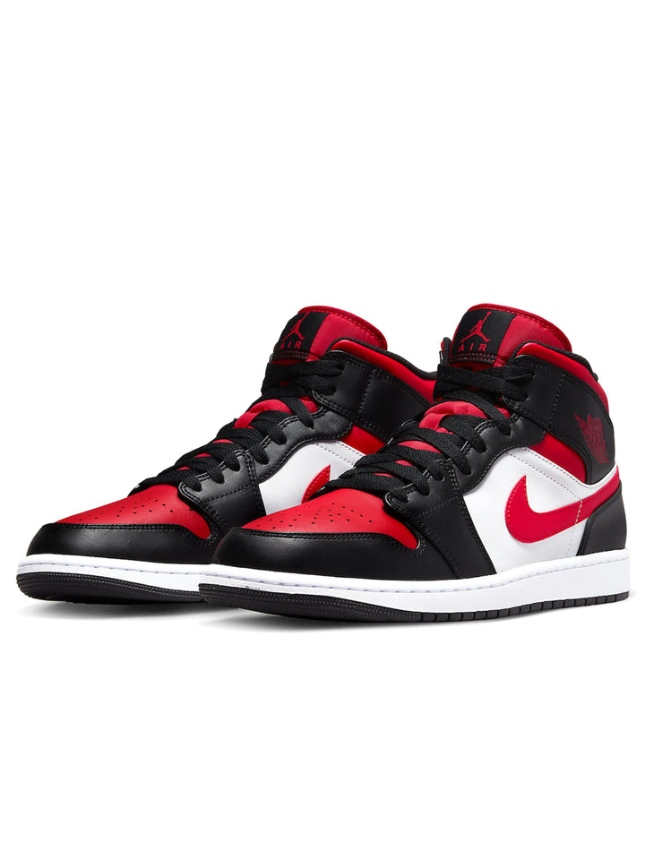 Nike Air Jordan 1 Mid Black Fire Red Prior