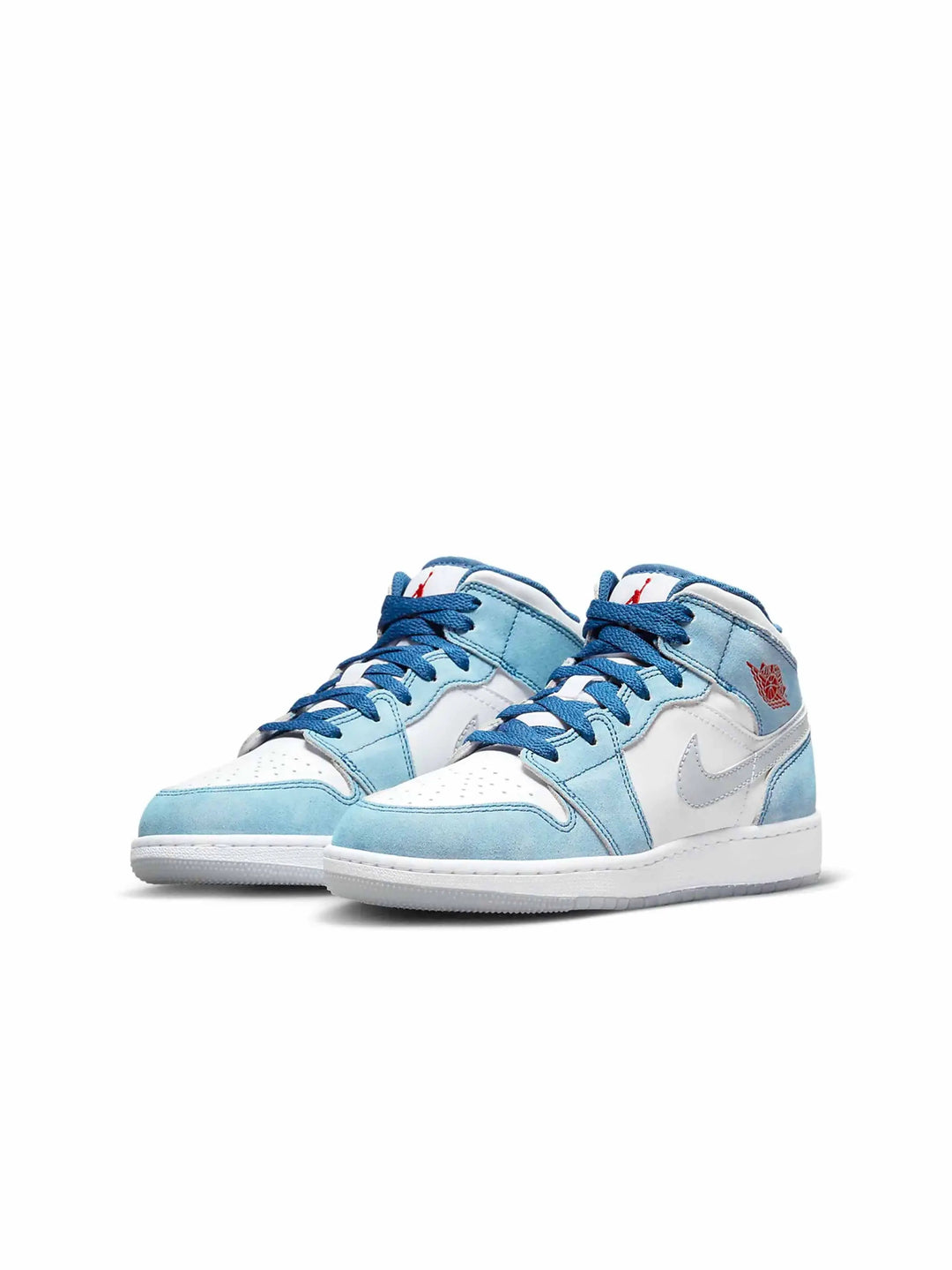 Nike Air Jordan 1 Mid French Blue Fire Red (GS) Prior