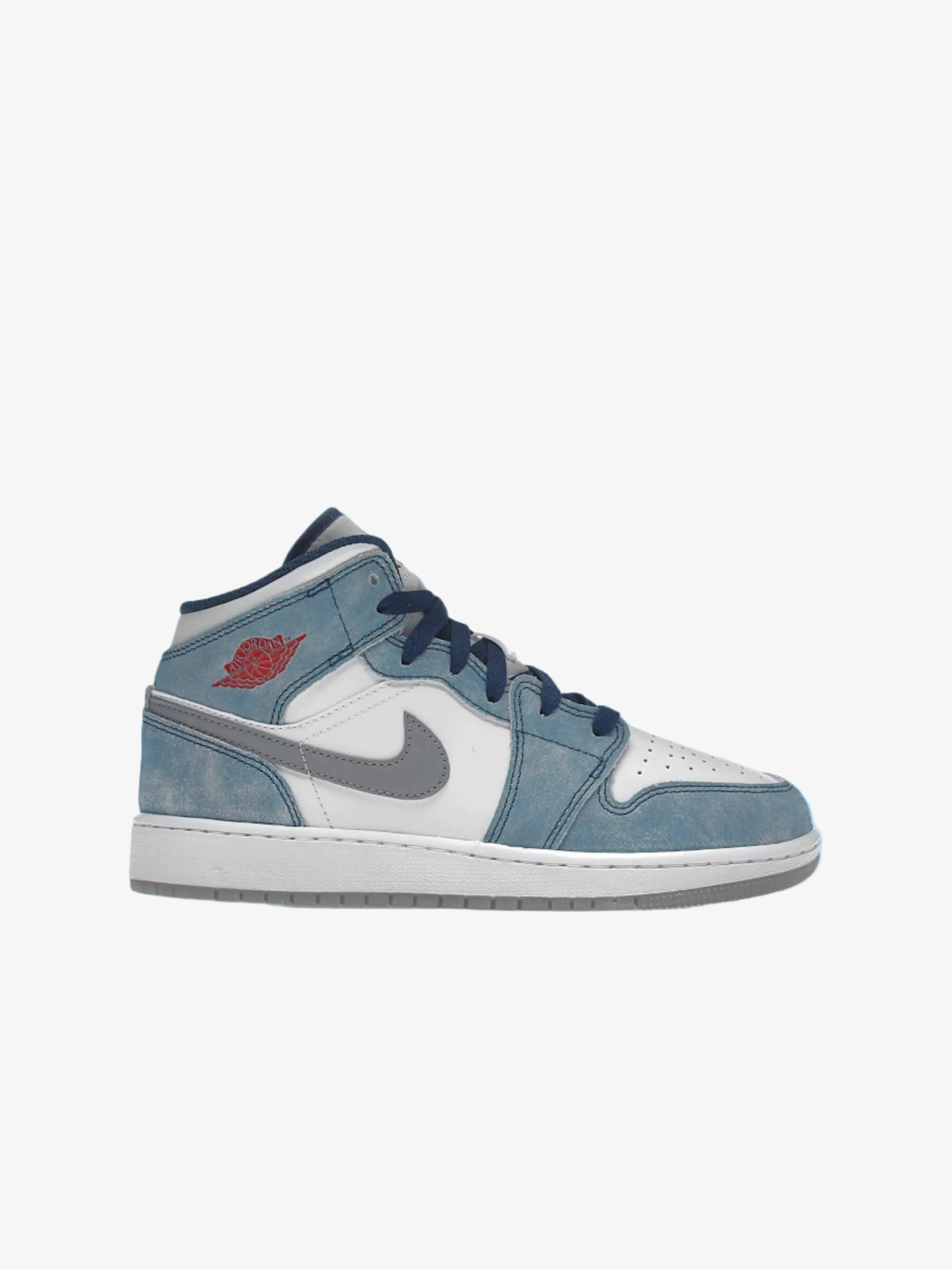 Nike Air Jordan 1 Mid French Blue Fire Red (GS) Prior