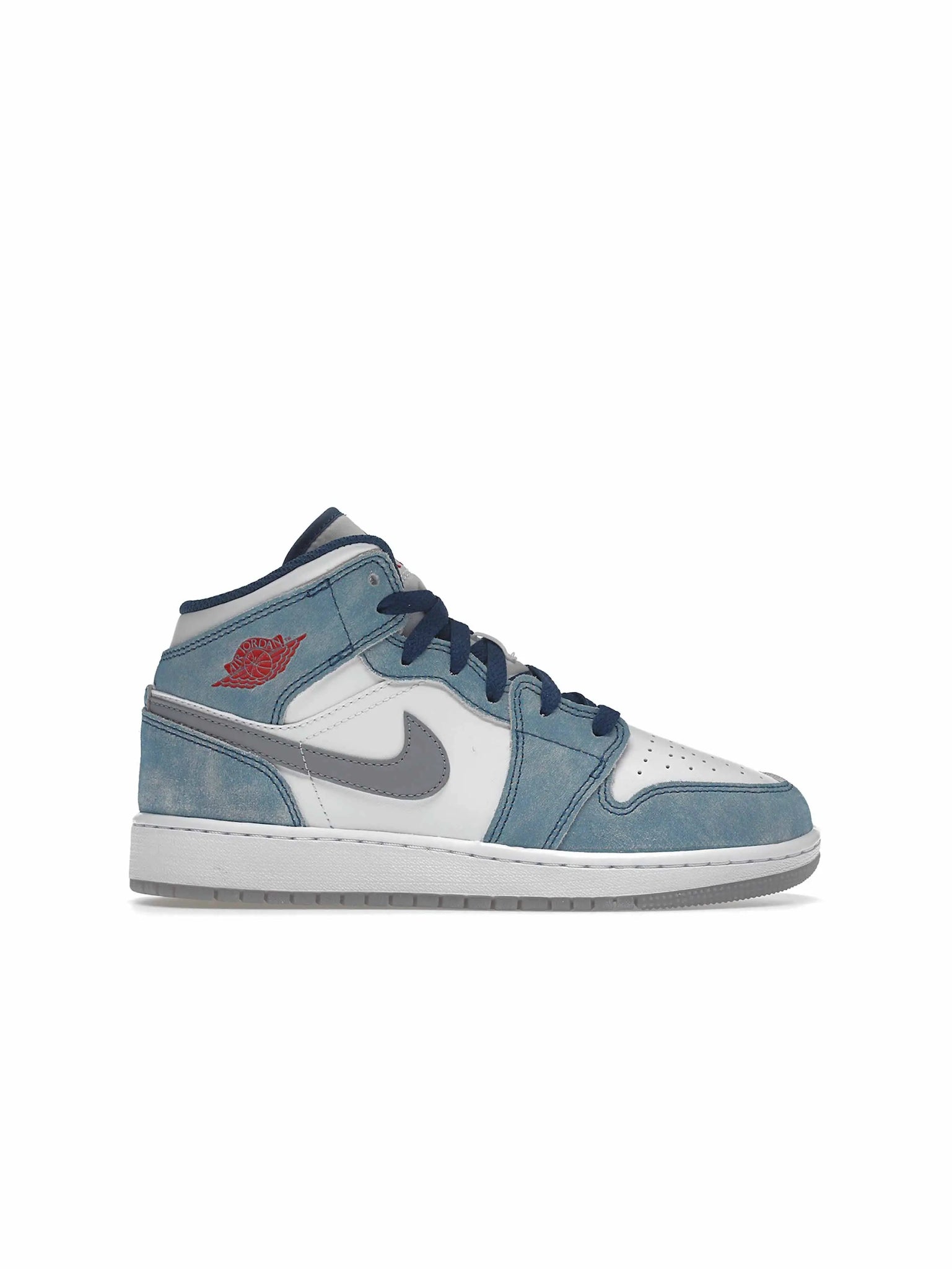 Nike Air Jordan 1 Mid French Blue Fire Red (GS) Prior